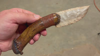 Stone Bladed Knife with Deer Antler Handle - #11 made in 2022
