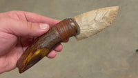 Stone Bladed Knife with Deer Antler Handle - #7 made in 2023
