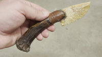 Stone Bladed Knife with Deer Antler Handle - #4 made in 2022
