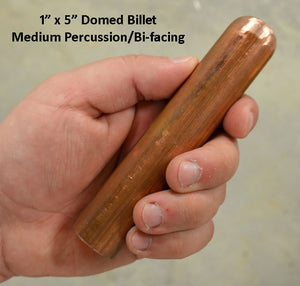 1 inch domed percussion solid copper flintknapping billet tool