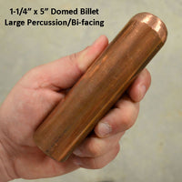 1 1/4 domed percussion solid copper billet flintknapping tool
