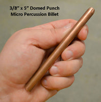 3/8 domed punch for percussion billet flintknapping tools
