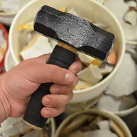 3 lb steel flintknapping spalling hammer tool
