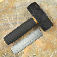 size reference for 3 lb steel spalling flintknapping hammer tool

