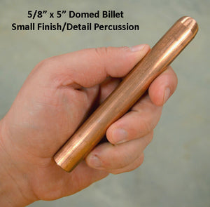 5/8 domed solid copper domed percussion flintknapping billet