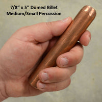 7/8 domed percussion solid copper billet flintknapping tool
