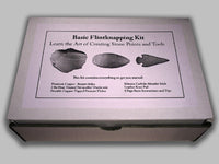 box of traditional flintknapping abo beginner kit
