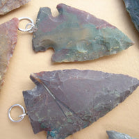 Indian agate arrowhead pendants