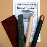 medium copper bopper tool pack with flintknapping supplies