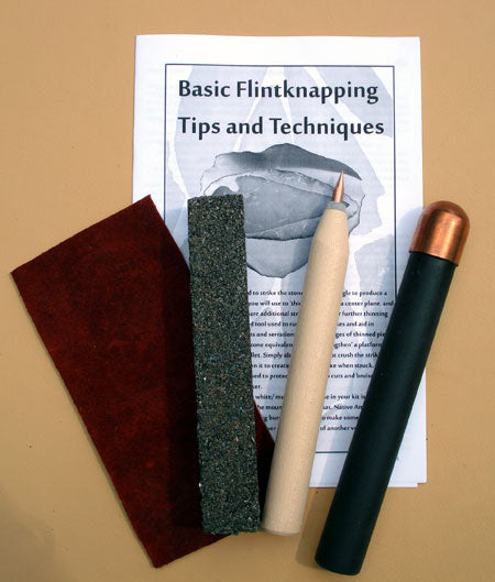 medium copper bopper tool pack with flintknapping supplies