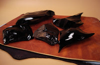 Black Obsidian spalls
