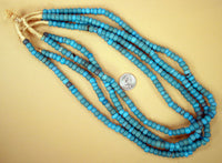 full strands of old blue padre trade beads
