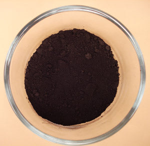Natural black earth ochre pigment paint