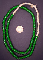 watermelon green white heart beads
