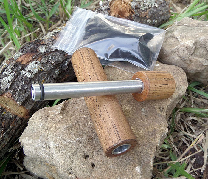 Hickory machined aluminum fire piston kit for fire making