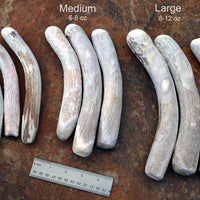 size comparison of different deer antler billet flint knapping tools