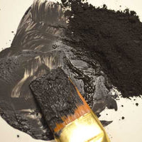 Black natural earth ochre pigment with liquid