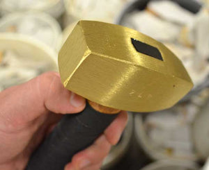 Quality square headed brass spalling hammer