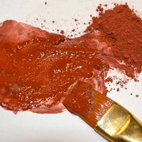 red primitive earth ochre paint and pigments
