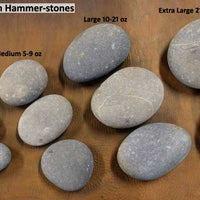 size comparison chart for different percussion hammer stones