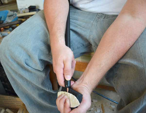 flintknapping with a delrin ishi stick flaking tool