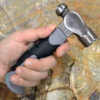 Steel mini spalling hammer tool for flintknapping