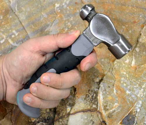 Steel mini spalling hammer tool for flintknapping