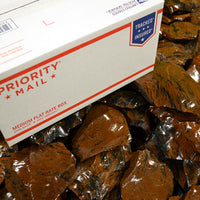 large box of mahogany obsidian stone for flintknapping material