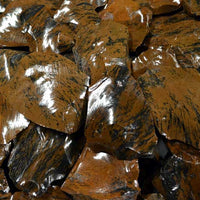 mahogany obsidian glass stone spalls
