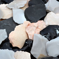 mixed rock for flintknapping stone spalls