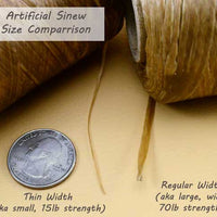 comparison of regular and thin width artificial sinew