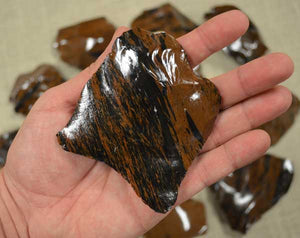 small spall of mahogany obsidian