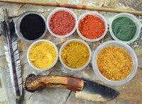 primitive natural earth ochre paint and pigment kit for traditional arts and crafts
