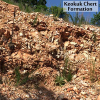 natural outcrop formation of peoria keokuk chert