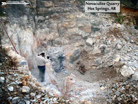 modern flintknapping rock quarry of arkansas novaculite
