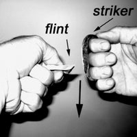 diagram on how to properly use flint and steel striker