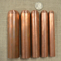 solid copper rod domed percussion billet for flintknapping