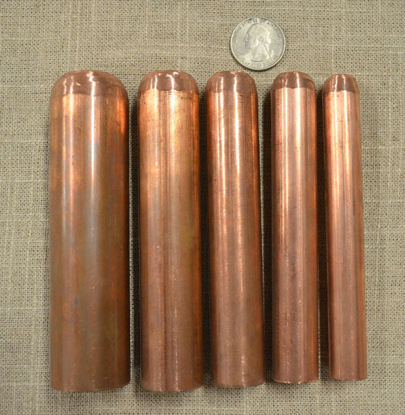 solid copper rod domed percussion billet for flintknapping