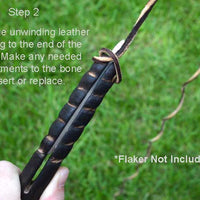 removal of bone tip on the pressure flintknapping tool
