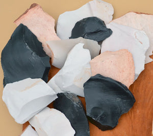 stone in the traditional antler flintknapping supply kit