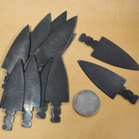 one dozen metal trade points for traditional arrow making