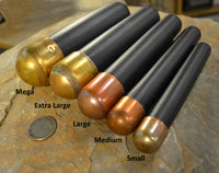 Size comparison of all copper bopper billet tools

